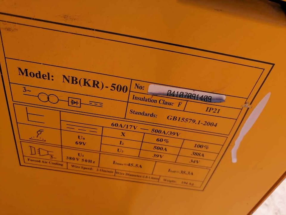 NB(KR)-500 INDUSTRIAL WELDING MACHINE