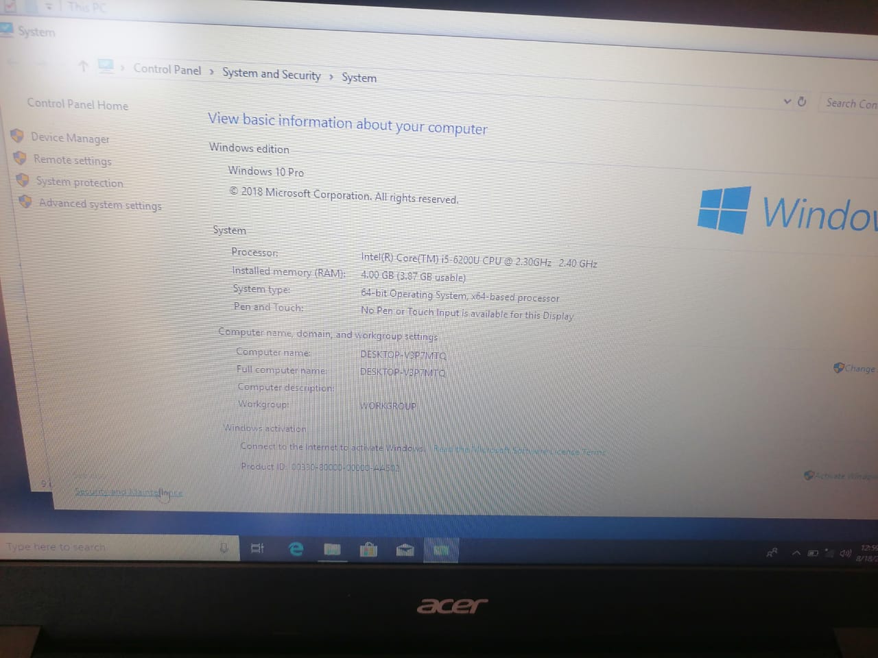 Acer TravelMate p258